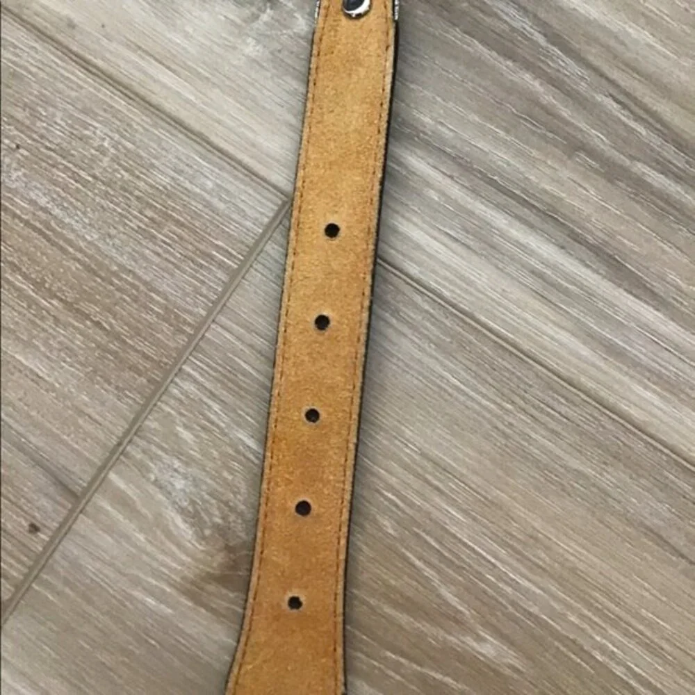 Golf Theme Black Leather Belt XL